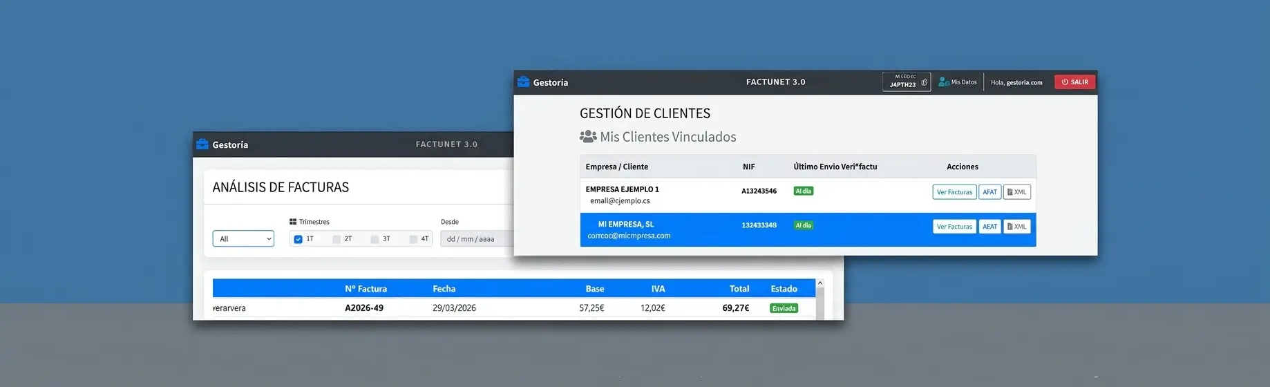 Gestión de Datos FactuNet ERP
